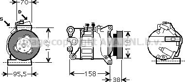 Prasco VOAK143 - Compresseur, climatisation cwaw.fr