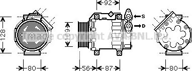 Prasco VOAK188 - Compresseur, climatisation cwaw.fr