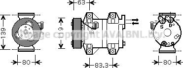 Prasco VOAK121 - Compresseur, climatisation cwaw.fr