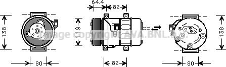 Prasco VOK113 - Compresseur, climatisation cwaw.fr