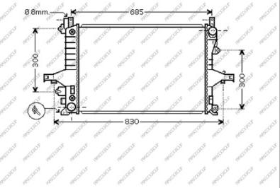 Prasco VV042R002 - Radiateur, refroidissement du moteur cwaw.fr