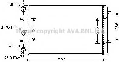 Prasco VW2174 - Radiateur, refroidissement du moteur cwaw.fr