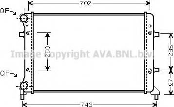 Prasco VW2204 - Radiateur, refroidissement du moteur cwaw.fr