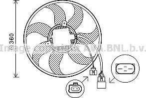 Prasco VW7537 - Ventilateur, refroidissement du moteur cwaw.fr