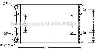 Prasco VWA2286 - Radiateur, refroidissement du moteur cwaw.fr