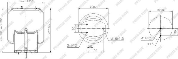 Prime-Ride 1R14-869 - Ressort pneumatique, suspension pneumatique cwaw.fr