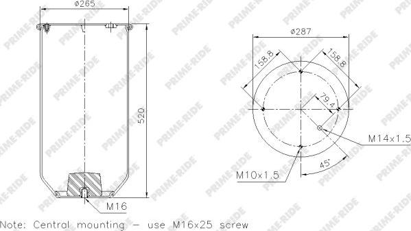 Prime-Ride 1R14-866 - Ressort pneumatique, suspension pneumatique cwaw.fr