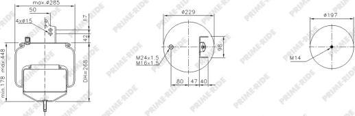 Prime-Ride 1R11-848 - Ressort pneumatique, suspension pneumatique cwaw.fr