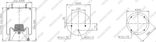 Prime-Ride 1R11-714 - Ressort pneumatique, suspension pneumatique cwaw.fr