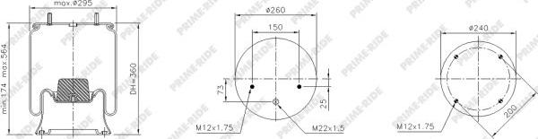 Prime-Ride 1R11-710 - Ressort pneumatique, suspension pneumatique cwaw.fr