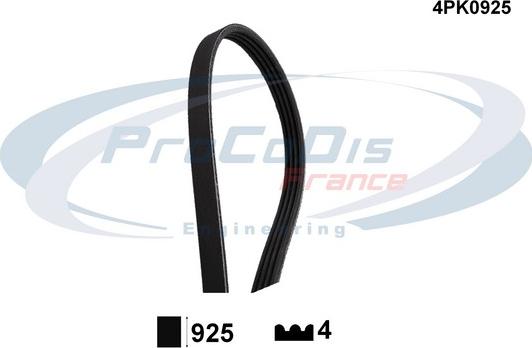 Procodis France 4PK0925 - Courroie trapézoïdale à nervures cwaw.fr