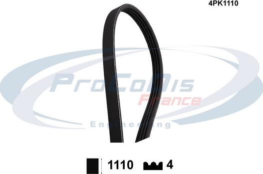 Procodis France 4PK1110 - Courroie trapézoïdale à nervures cwaw.fr