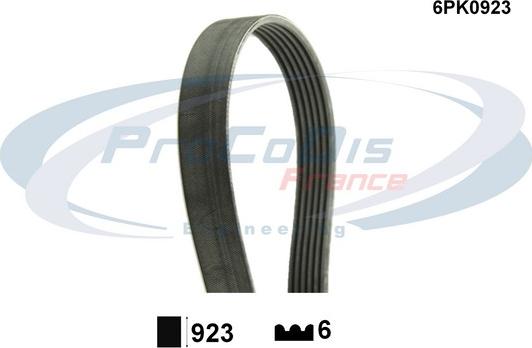 Procodis France 6PK0923 - Courroie trapézoïdale à nervures cwaw.fr