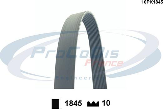 Procodis France 10PK1845 - Courroie trapézoïdale à nervures cwaw.fr