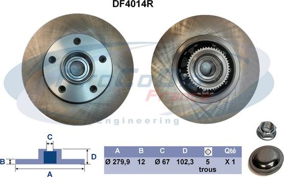 Procodis France DF4014R - Disque de frein cwaw.fr