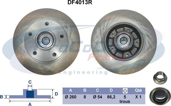 Procodis France DF4013R - Disque de frein cwaw.fr