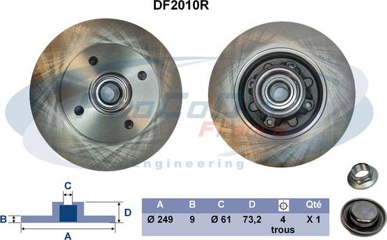 Procodis France DF2010R - Disque de frein cwaw.fr