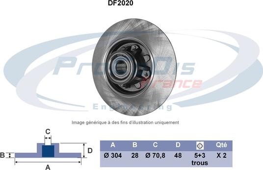 Procodis France DF2020 - Disque de frein cwaw.fr