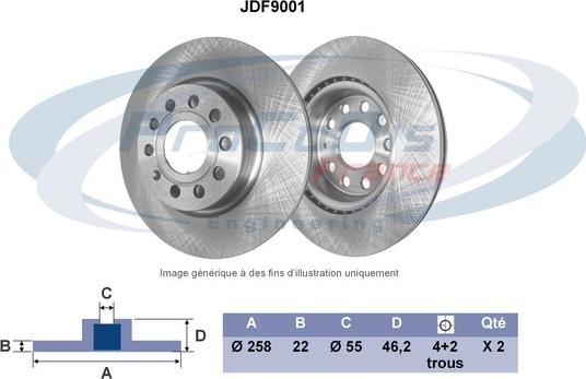 Procodis France JDF9001 - Disque de frein cwaw.fr