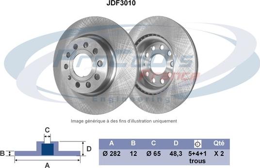 Procodis France JDF3010 - Disque de frein cwaw.fr