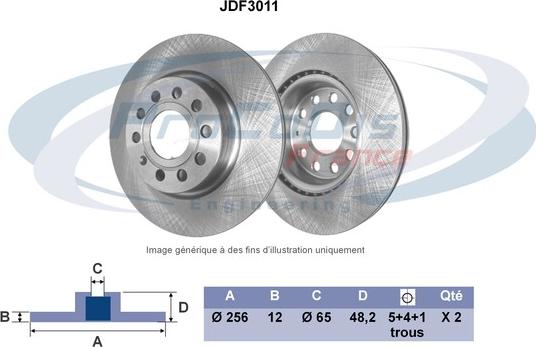 Procodis France JDF3011 - Disque de frein cwaw.fr