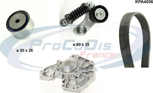 Procodis France KPA4006 - Pompe à eau + kit de courroie de distribution cwaw.fr