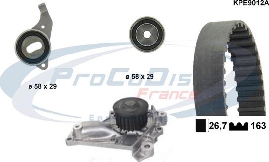 Procodis France KPE9012A - Pompe à eau + kit de courroie de distribution cwaw.fr