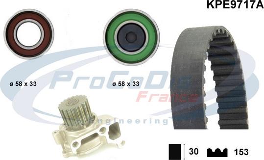 Procodis France KPE9717A - Pompe à eau + kit de courroie de distribution cwaw.fr