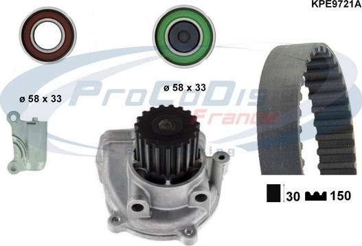 Procodis France KPE9721A - Pompe à eau + kit de courroie de distribution cwaw.fr