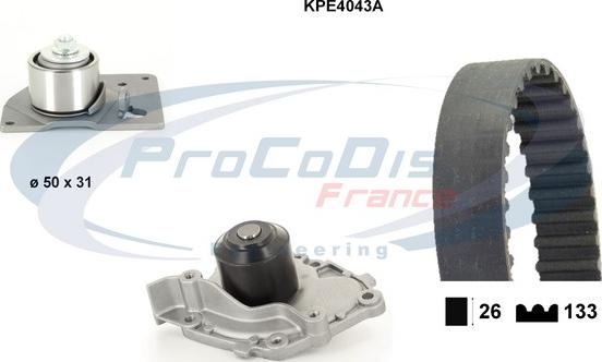 Procodis France KPE4043A - Pompe à eau + kit de courroie de distribution cwaw.fr