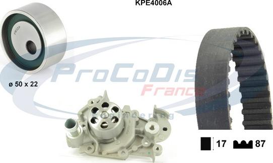 Procodis France KPE4006A - Pompe à eau + kit de courroie de distribution cwaw.fr