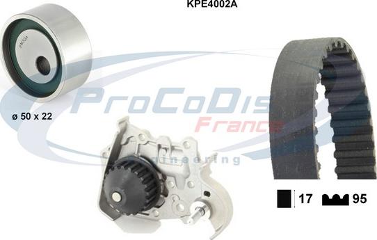 Procodis France KPE4002A - Pompe à eau + kit de courroie de distribution cwaw.fr