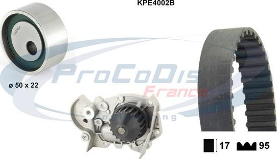 Procodis France KPE4002B - Pompe à eau + kit de courroie de distribution cwaw.fr