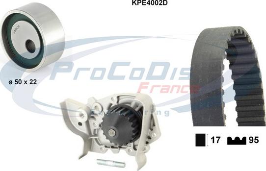 Procodis France KPE4002D - Pompe à eau + kit de courroie de distribution cwaw.fr