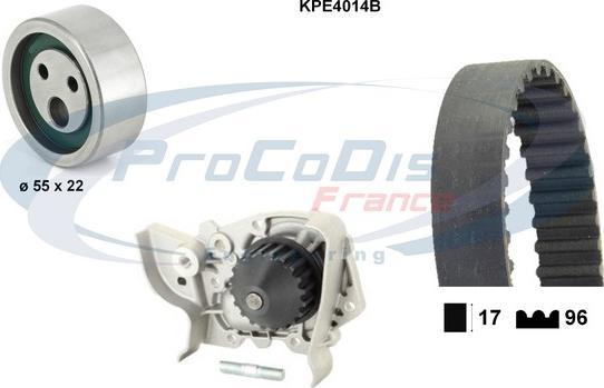 Procodis France KPE4014B - Pompe à eau + kit de courroie de distribution cwaw.fr