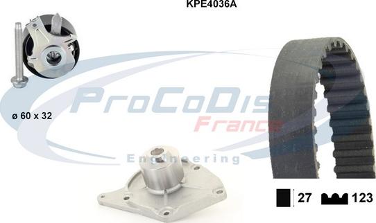 Procodis France KPE4036A - Pompe à eau + kit de courroie de distribution cwaw.fr