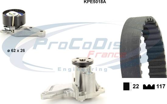 Procodis France KPE5018A - Pompe à eau + kit de courroie de distribution cwaw.fr