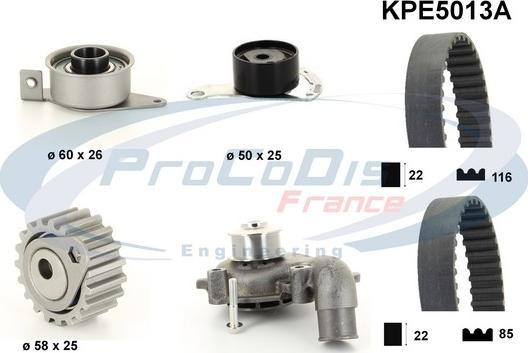 Procodis France KPE5013A - Pompe à eau + kit de courroie de distribution cwaw.fr