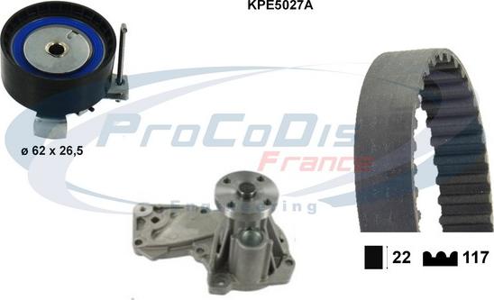 Procodis France KPE5027A - Pompe à eau + kit de courroie de distribution cwaw.fr