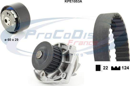 Procodis France KPE1053A - Pompe à eau + kit de courroie de distribution cwaw.fr