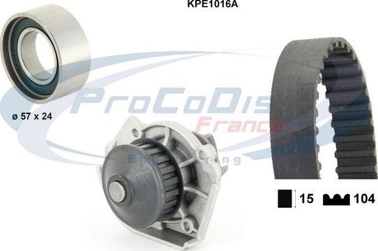 Procodis France KPE1016A - Pompe à eau + kit de courroie de distribution cwaw.fr