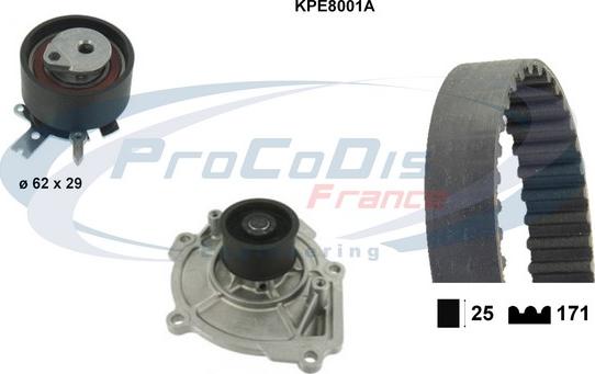 Procodis France KPE8001A - Pompe à eau + kit de courroie de distribution cwaw.fr