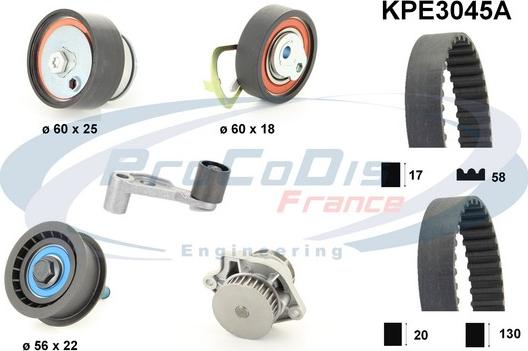 Procodis France KPE3045A - Pompe à eau + kit de courroie de distribution cwaw.fr