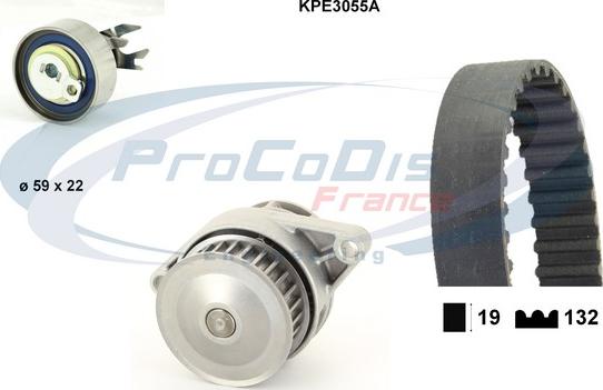 Procodis France KPE3055A - Pompe à eau + kit de courroie de distribution cwaw.fr