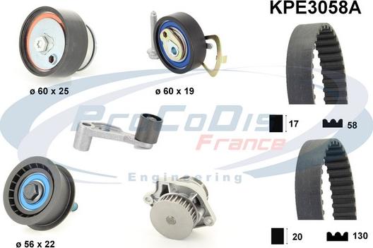 Procodis France KPE3058A - Pompe à eau + kit de courroie de distribution cwaw.fr