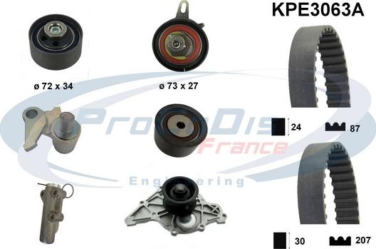 Procodis France KPE3063A - Pompe à eau + kit de courroie de distribution cwaw.fr