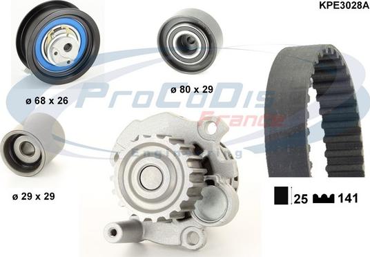 Procodis France KPE3028A - Pompe à eau + kit de courroie de distribution cwaw.fr