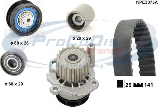 Procodis France KPE3075A - Pompe à eau + kit de courroie de distribution cwaw.fr