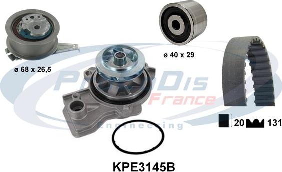 Procodis France KPE3145B - Pompe à eau + kit de courroie de distribution cwaw.fr