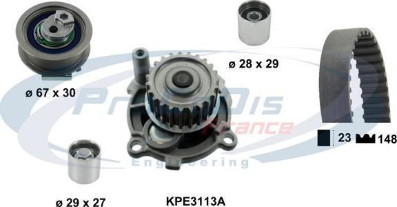 Procodis France KPE3113A - Pompe à eau + kit de courroie de distribution cwaw.fr